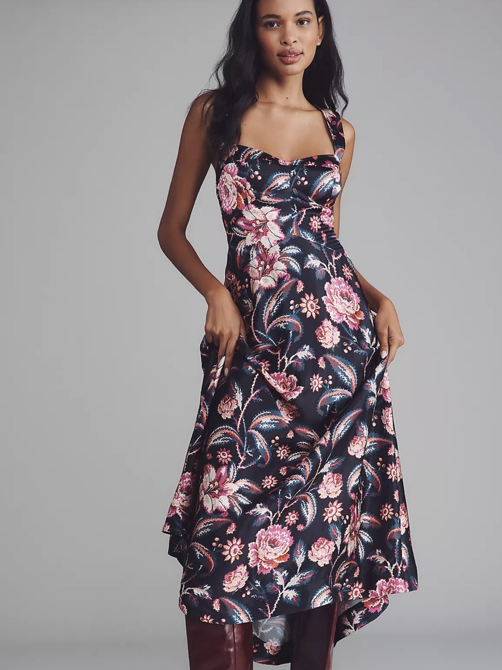 NWT Anthropologie MAEVE The Jocelyn Sleeveless Slip Midi Dress by Maeve Size XL